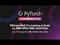 Efficient MoE Pre-training at Scale on AMD GPUs With TorchTitan - Liz Li Yanyuan Qin Matthias Reso