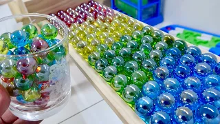 Marble Run ASMR ☆【Various wooden courses】Wooden Marble Pack Rail, A tank filled with water159