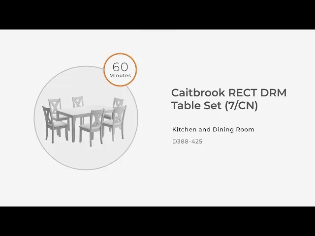 Caitbrook - RECT DRM Table Set (Set of 7) - Gray