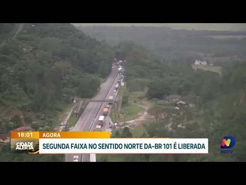 BR-101: liberação da segunda faixa no sentido Norte no Morro dos Cavalos
