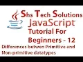 JavaScript Tutorial For Beginners - 12 Differences between Primitive and Non primitive datatypes