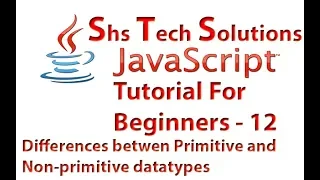 JavaScript Tutorial For Beginners - 12 Differences between Primitive and Non primitive datatypes