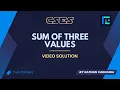 Sum of Three Values Solution CSES Problemset Sorting and Searching