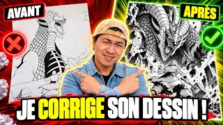 Je corrige le dessin d’un élève : le résultat est MÉCONNAISSABLE