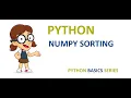 Numpy sorting
