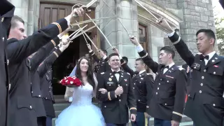 Saber Arch Leaving Army Wedding Ceremony West Point Cadet Chapel  Saber Arch Leaving Army Wedding Ceremony West Point Cadet Chapel