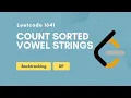 Count Sorted Vowel Strings Leetcode 1641 Backtracking DP Medium