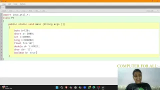Java Data Types Explained Primitive Non-Primitive ICSE Class 8 - Computer For All