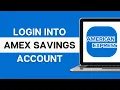 American Express Savings Login 2024 How to Sign in American Express Savings Account Amex Savings