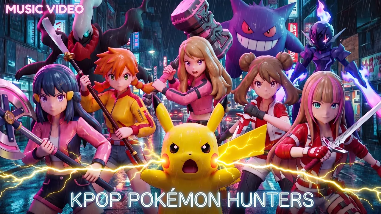 Pokémon Hunters | Pokegirls x Kpop Demon Hunters Crossover Fan Music Video | ELEXYA