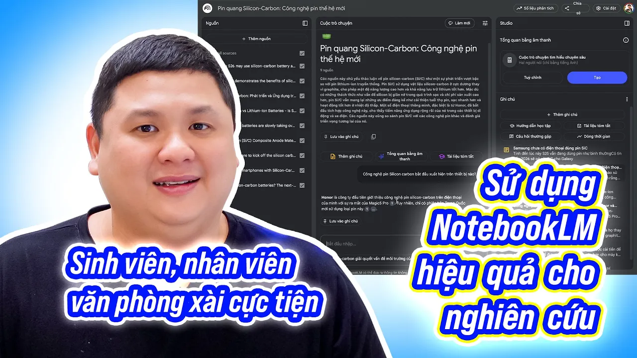 Outline Video Đây là cách mình dùng AI cho nghiên cứu: kinh nghiệm dùng NotebookLM