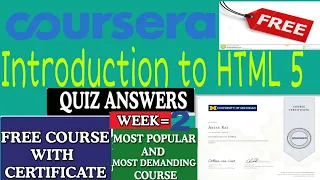 Coursera Introduction to Html5 week 2 quiz Answers