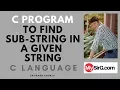 C Program to find substring in a string