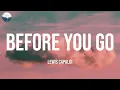 Lagu Before You Go - Lewis Capaldi (Lyrics)