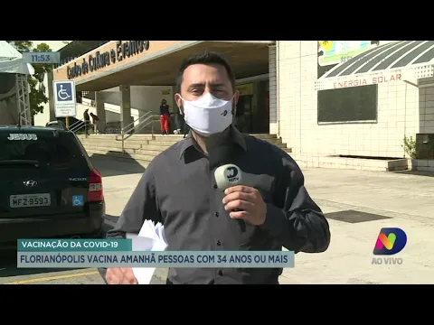 Covid-19: Florianópolis vacina nesta terça pessoas com 34 anos ou mais