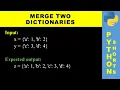 Merge two dictionaries Python shorts
