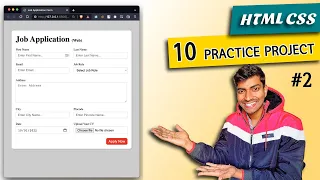 - Job Application Website HTML CSS 10 Practice Projects for Beginners 2023 Hindi