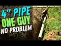 Installing 4 Inch PVC Pipe By Myself DIY