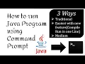 Run Java program using Command Prompt cmd Hindi Single Line Compile Run Command java p - name java