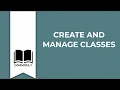 Create Manage Classes on CommonLit