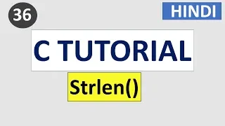 Strlen function in c language C Programming tutorial in HINDI