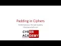 Padding in Ciphers