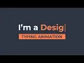 Typing Text Animation Using Only HTML CSS