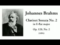 Brahms: Clarinet Sonata No. 2 in E-flat major, Op. 120, No. 2 (with Score)