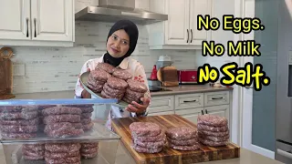 Membuat 5.5 Kg Classic Burger  Daging Sapi. Favorite Suami.
