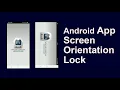 Screen Orientation Lock of Android App using Cordova Plugin