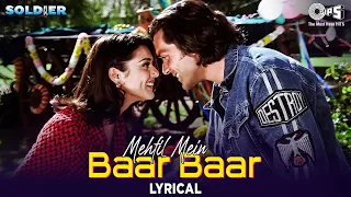 Download Mehfil Mein Baar Baar Unpe Nazar Gayi - Lyrical | Soldier | Kumar Sanu, Alka Yagnik | 90's Hits MP3