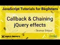 Callback and Chaining in JQuery Effects