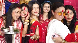 Kajol & Sisters Celebrate Sindoor Khela | Rupali Ganguly, Nysa, Sumona & Ananya Birla