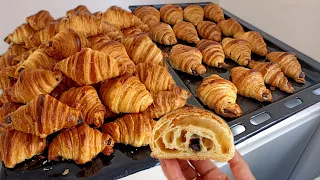 اكثر من 140 كرواصة مقرمشة بعجينة سحرية ساهلة وسريعة بدون بيض ولامحسن ناجحة من أول تجربة كرواسون 