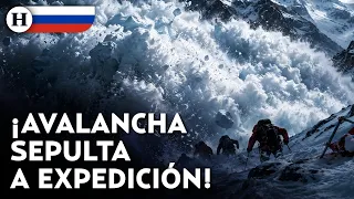 ¡Avalancha mortal en Rusia! Así fue el colapso en el Cáucaso que dejó 11 alpinista muertos