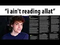 i ain t reading allat
