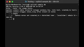 SQLite Create a Trigger