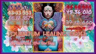 Quantum Healing Codes Do they work My Experience after 1 day HERE IS HOW TO USE THEM - Total List