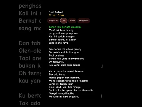 LIRIK LAGU SESI POTRET - ÉNAU FEAT. ARI LESMANA (Tahun lalu berjuta alasanku) Cover Gitar #lyrics