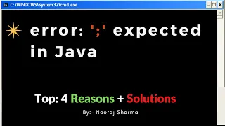 Mastering Java Demystifying the Error Expected Issue semicolon expected error in java