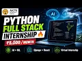 Python Full Stack Internship 5K Stipend Complete details