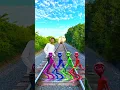 Download Lagu equal dame tu cosita 4 different colors alien dance vs red colour Pac-Man \u0026 train driver tom #funn