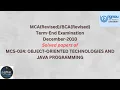 IGNOU December 2010 MCS-024 Java Solved Paper Guarantee for maximum marks by minimal effort