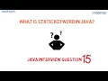 What is static Keyword Why we use static keyword Java Interview Question Ask Java Code Bode