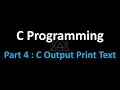 C Programming Part 4 printf Output Double Quotes Explained