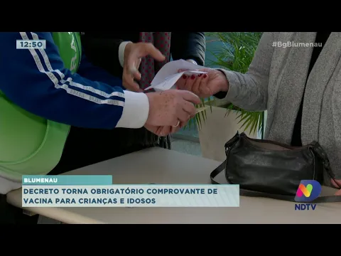 Decreto torna obrigatório comprovante de vacina para crianças e idosos em Blumenau