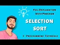 Selection Sort in C Selection Sort program in c Programming Tutorials