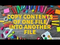 59 Program for Copy of contents of one file into another file