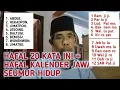 Lagu Menghafal kalender Jawa seumur hidup, cara mudah,simpel dan akurat #primbonjawa