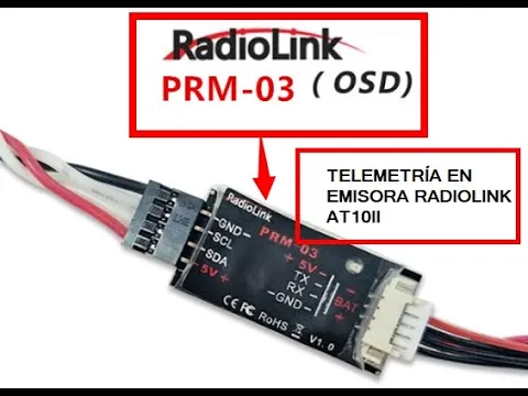 Conectar telemetría OSD PRM-03 Radiolink al la pixhawk y configuración en Mission Planner